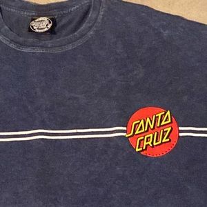 Blue stonewashed Santa Cruz, men’s T-shirt